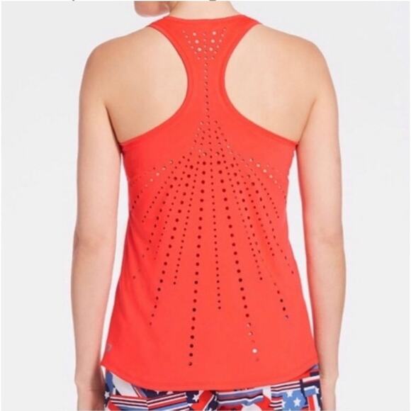 Fabletics Desi Laser Cut Racerback Tank perforated workout top - Picture 1 of 6